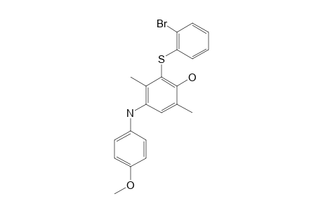 2-((2-BROMOPHENYL)-THIO)-4-((4-METHOXYPHENYL)-AMINO)-3,6-DIMETHYLPHENOL