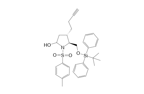 (2SR,4S,5S)-5-{[(tert-Butyldiphenylsilyl)oxy]methyl}-4-(but-3-ynyl)-1-tosylpyrrolidin-2-ol
