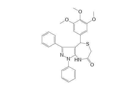 1,3-Diphenyl-4-(3,4,5-trimethoxy-phenyl)-4,8-dihydro-1H-pyrazolo[3,4-e][1,4]thiazepin-7-one