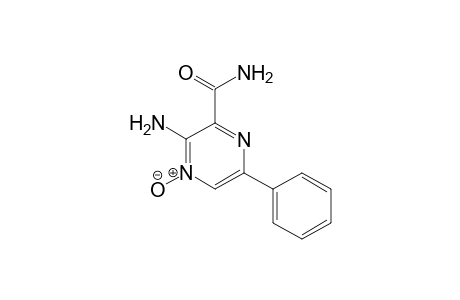 Pyrazinecarboxamide, 3-amino-6-phenyl-, 4-oxide