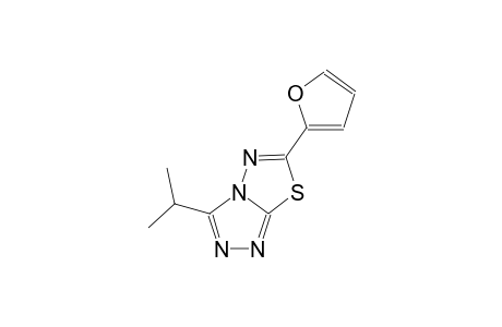 [1,2,4]triazolo[3,4-b][1,3,4]thiadiazole, 6-(2-furanyl)-3-(1-methylethyl)-