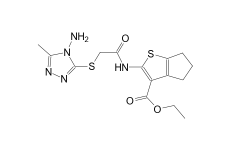 4H-cyclopenta[b]thiophene-3-carboxylic acid, 2-[[[(4-amino-5-methyl-4H-1,2,4-triazol-3-yl)thio]acetyl]amino]-5,6-dihydro-, ethyl ester