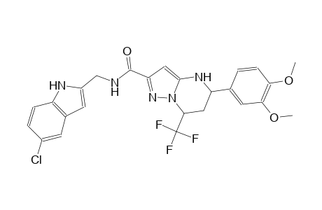 N-[(5-chloro-1H-indol-2-yl)methyl]-5-(3,4-dimethoxyphenyl)-7-(trifluoromethyl)-4,5,6,7-tetrahydropyrazolo[1,5-a]pyrimidine-2-carboxamide