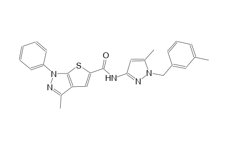 1H-thieno[2,3-c]pyrazole-5-carboxamide, 3-methyl-N-[5-methyl-1-[(3-methylphenyl)methyl]-1H-pyrazol-3-yl]-1-phenyl-