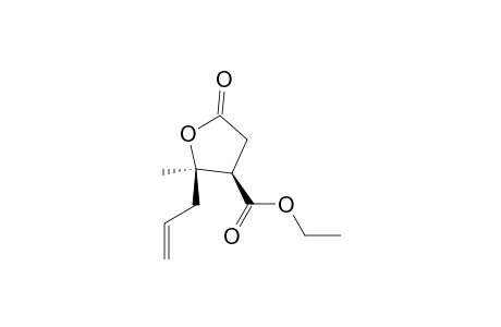 (2R,3R)-2-allyl-5-keto-2-methyl-tetrahydrofuran-3-carboxylic acid ethyl ester