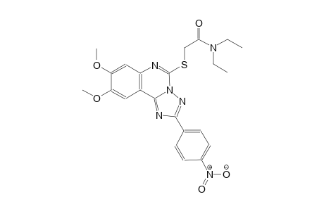 2-{[8,9-dimethoxy-2-(4-nitrophenyl)[1,2,4]triazolo[1,5-c]quinazolin-5-yl]sulfanyl}-N,N-diethylacetamide