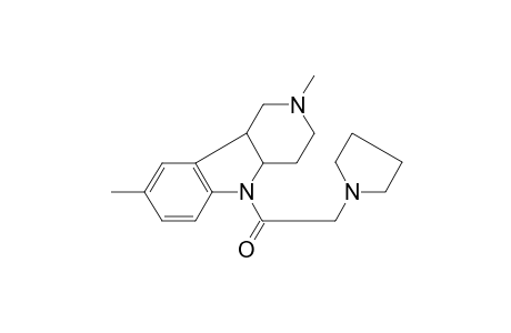 2,8-Dimethyl-5-(1-pyrrolidinylacetyl)-2,3,4,4a,5,9b-hexahydro-1H-pyrido[4,3-b]indole