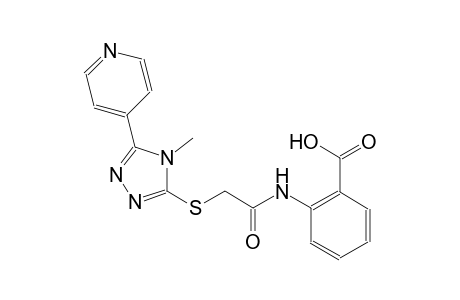 benzoic acid, 2-[[[[4-methyl-5-(4-pyridinyl)-4H-1,2,4-triazol-3-yl]thio]acetyl]amino]-