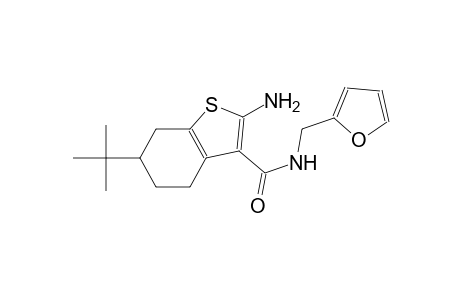 2-amino-6-tert-butyl-N-(2-furylmethyl)-4,5,6,7-tetrahydro-1-benzothiophene-3-carboxamide