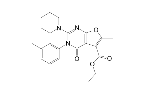 5-Ethoxycarbonyl-6-methyl-3-(3-methylphenyl)-2-(piperidin-1-yl)furo[2,3-d]pyrimidin-4(3H)-one