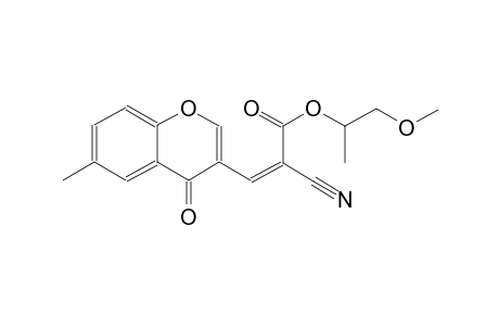 2-methoxy-1-methylethyl (2Z)-2-cyano-3-(6-methyl-4-oxo-4H-chromen-3-yl)-2-propenoate