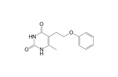2,4(1H,3H)-Pyrimidinedione, 6-methyl-5-(2-phenoxyethyl)-