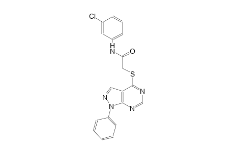 N-(3-chlorophenyl)-2-[(1-phenyl-1H-pyrazolo[3,4-d]pyrimidin-4-yl)sulfanyl]acetamide