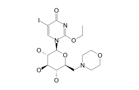1-(6-DEOXY-6-MORPHOLINO-BETA-D-GLUCOPYRANOSYL)-2-ETHOXY-5-IODO-PYRIMIDIN-4-(1H)-ONE