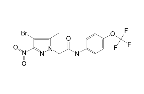 2-(4-Bromo-5-methyl-3-nitro-1H-pyrazol-1-yl)-N-methyl-N-[4-(trifluoromethoxy)phenyl]acetamide