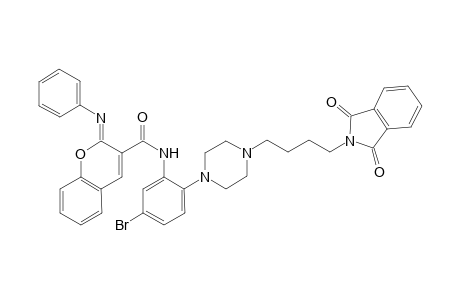 N-(5-Bromo-2-(4-(4-phthalimidobutyl)piperazin-1-yl)phenyl)-2-(phenylimino)-2H-chromene-3-carboxamide