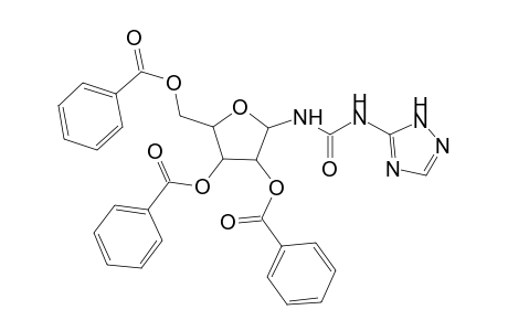 5-[3'-(2",3",5"-tris<Benzoyloxy>-.beta.-D-ribosyl)ureido]-1H-1,2,4-triazole