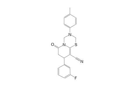 2H,6H-pyrido[2,1-b][1,3,5]thiadiazine-9-carbonitrile, 8-(3-fluorophenyl)-3,4,7,8-tetrahydro-3-(4-methylphenyl)-6-oxo-