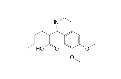 2-(6,7-dimethoxy-1,2,3,4-tetrahydroisoquinolin-1-yl)hexanoic acid