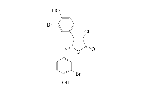 (5Z)-4-(3-bromanyl-4-oxidanyl-phenyl)-5-[(3-bromanyl-4-oxidanyl-phenyl)methylidene]-3-chloranyl-furan-2-one