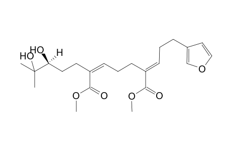 Dimethyl (2Z,6E)-2-(3',4'-dihydroxy-4'-methylpentyl-6-[3"-(furan-3"'-yl)propylidene]hept-2-enedioate