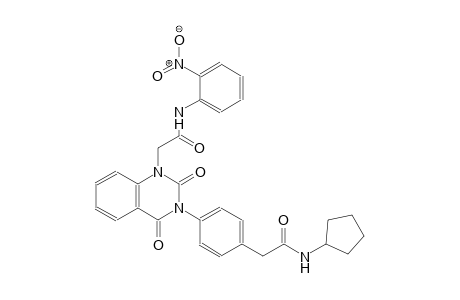 2-(3-{4-[2-(cyclopentylamino)-2-oxoethyl]phenyl}-2,4-dioxo-3,4-dihydro-1(2H)-quinazolinyl)-N-(2-nitrophenyl)acetamide