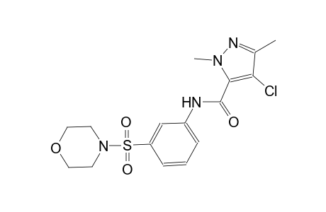 4-chloro-1,3-dimethyl-N-[3-(4-morpholinylsulfonyl)phenyl]-1H-pyrazole-5-carboxamide