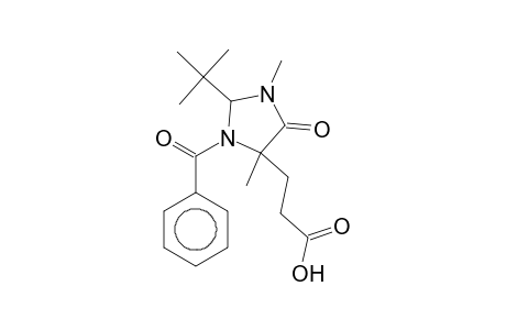 4-Imidazolidinepropanoic acid, 3-benzoyl-2-(1,1-dimethylethyl)-1,4-dimethyl-5-oxo-, (2S-cis)-