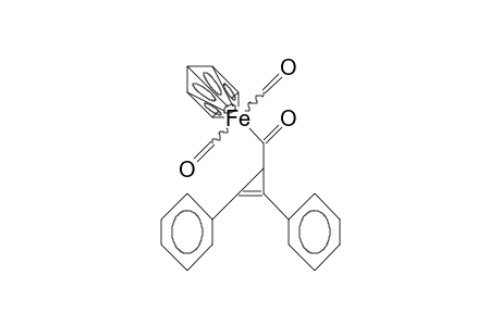 (/.eta.-5/-Cyclopentadienyl)-([2,3-diphenyl-2-cyclopropen-1-yl]-carbonyl) iron dicarbonyl