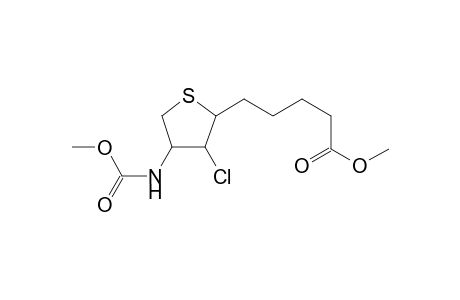 2-thiophenepentanoic acid, 3-chlorotetrahydro-4-[(methoxycarbonyl)amino]-, methyl ester, (2R,3S,4R)-