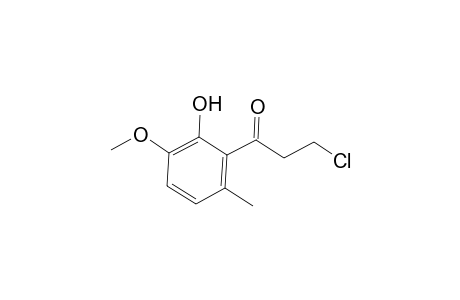 1-Propanone, 3-chloro-1-(2-hydroxy-3-methoxy-6-methylphenyl)-