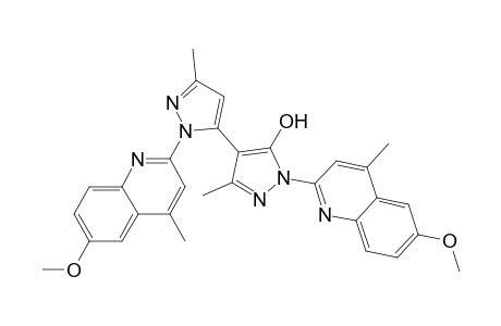 [4,5'-Bi-1H-pyrazol]-5(4H)-one, 1,1'-bis(6-methoxy-4-methyl-2-quinolinyl)-3,3'-dimethyl-