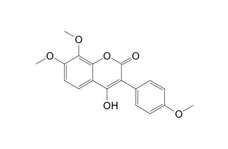 4-Hydroxy-7,8-dimethoxy-3-(4-methoxyphenyl)-1-benzopyran-2-one