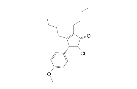 cis-2,3-Dibutyl-5-chloro-4-(4-methoxyphenyl)cyclopent-2-enone