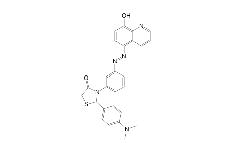 2-(4-(dimethylamino)phenyl)-3-(3-((8-hydroxyquinolin-5-yl)diazenyl)phenyl) thiazolidin-4-one