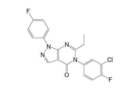 4H-pyrazolo[3,4-d]pyrimidin-4-one, 5-(3-chloro-4-fluorophenyl)-6-ethyl-1-(4-fluorophenyl)-1,5-dihydro-