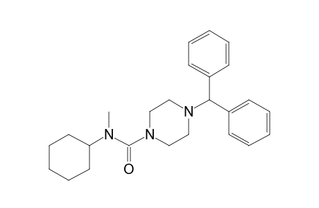 N-Cyclohexyl-4-(diphenylmethyl)piperazine-1-carboxamide, N-methyl-