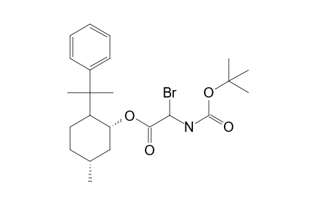 2-bromo-2-(tert-butoxycarbonylamino)acetic acid [(1R,5R)-5-methyl-2-(1-methyl-1-phenyl-ethyl)cyclohexyl] ester