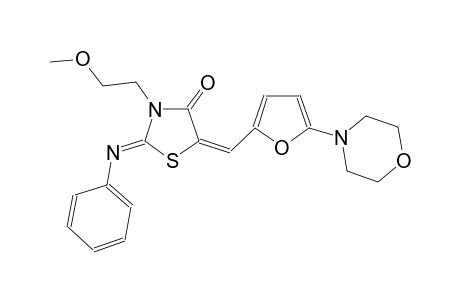 (2Z,5E)-3-(2-methoxyethyl)-5-{[5-(4-morpholinyl)-2-furyl]methylene}-2-(phenylimino)-1,3-thiazolidin-4-one