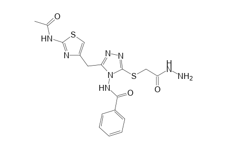 N-{3-({2-[(Acetyl)amino]-1,3-thiazol-4-yl}methyl)-5-[(2-hydrazino-2-oxoethyl)sulfanyl]-4H-1,2,4-triazol-4-yl}benzamide