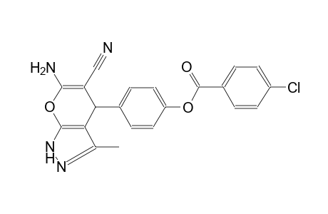 benzoic acid, 4-chloro-, 4-(6-amino-5-cyano-1,4-dihydro-3-methylpyrano[2,3-c]pyrazol-4-yl)phenyl ester