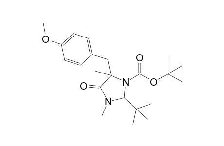 t-Butyl 2-(t-butyl)-5-(4'-methoxybenzyl)-3,5-dimethyl-4-oxo-1-imidazolidinecarboxylate
