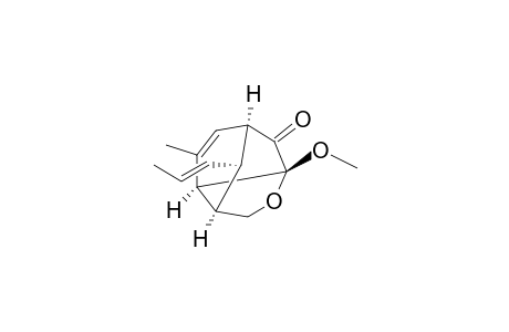 (1S*,3R*,6R*,7S*,10R*)-3-Methoxy-8-methyl-10-[(E)-1-propenyl]-4-oxatricyclo[4.3.1.0(3,7)]dec-8-en-2-one