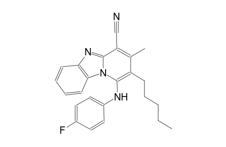 1-(4-fluoroanilino)-3-methyl-2-pentylpyrido[1,2-a]benzimidazole-4-carbonitrile