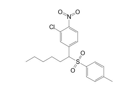 1-(3-Chloro-4-nitrophenyl)hexyl (4-methylphenyl) sulfone