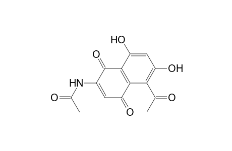 Acetamide, N-(5-acetyl-1,4-dihydro-6,8-dihydroxy-1,4-dioxo-2-naphthalenyl)-