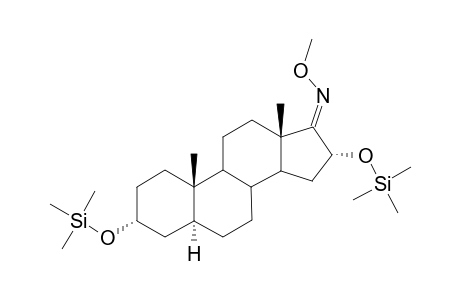 Methyloxime, trimethylsilyl- 16.alpha.-Hydroxyandrosterone or Methyloxime, trimethylsilyl- 3.alpha.,16.alpha.-Dihydroxy-5.alpha.-androst-17-one