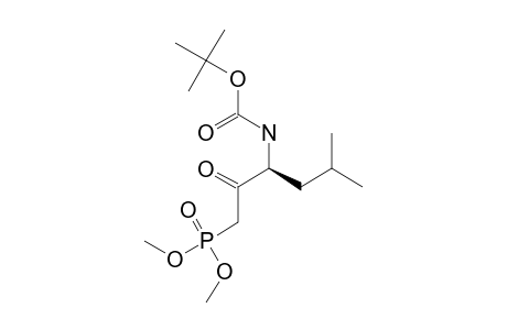 DIMETHYL-(4S)-3-(TERT.-BUTOXYCARBONYL)-AMINO-5-METHYLHEXA-2-OXOPHOSPHONATE