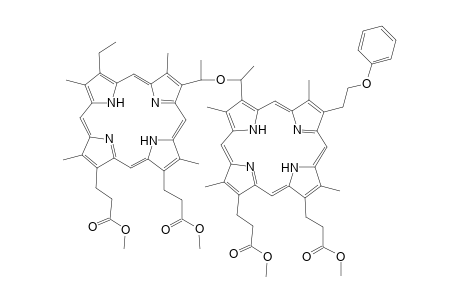 1-[2-(Ethyl)-1,3,5,8-tetramethyl-6,7-bis(2-methoxycarbonylethyl)porphyrin-4-yl]-1-ethyl 1-[4-(1-Phenoxyethyl)-1,3,5,8-tetramethyl-6,7-bis(2-methoxycarbonylethyl)porphrin-2-yl)-1-ethyl ether