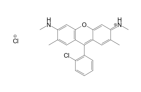 Xanthylium, 9-(2-chlorophenyl)-2,7-dimethyl-3,6-bis(methylamino)-, chloride